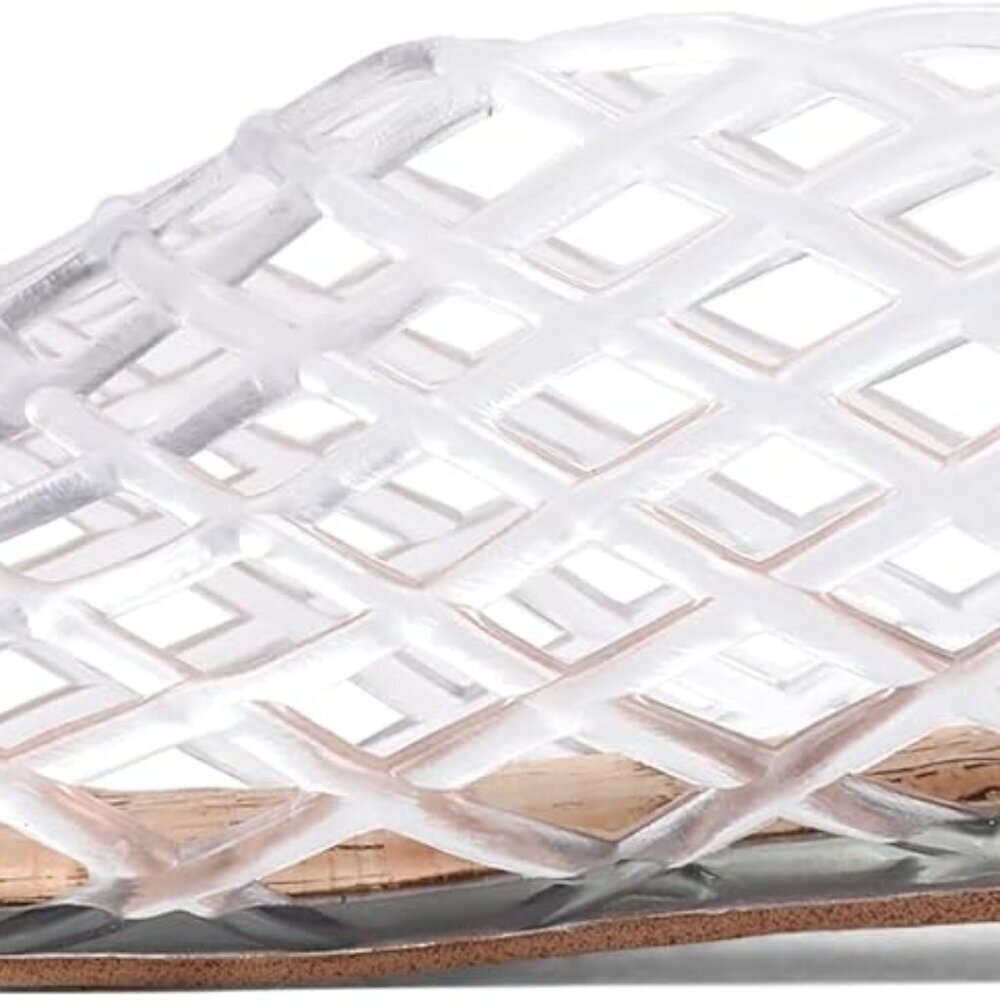 Jelly Mesh Ballet Flats Comfortable Clear Jelly Shoes Closed Toe Women's Size 9